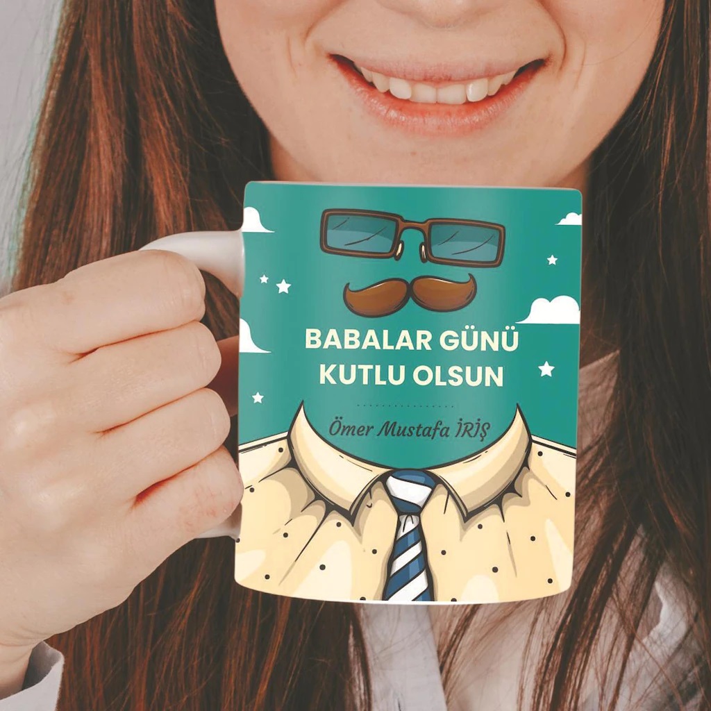 Göknar Babalar Günü İsme Özel Dekoratif Kupa Bardak