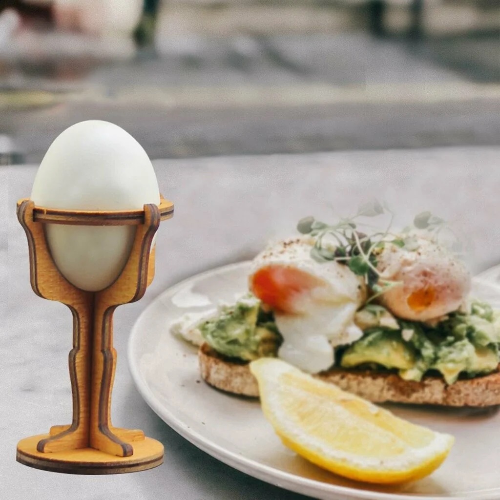 Doğal Ahşap Dekoratif Special Yumurta Sunumluğu