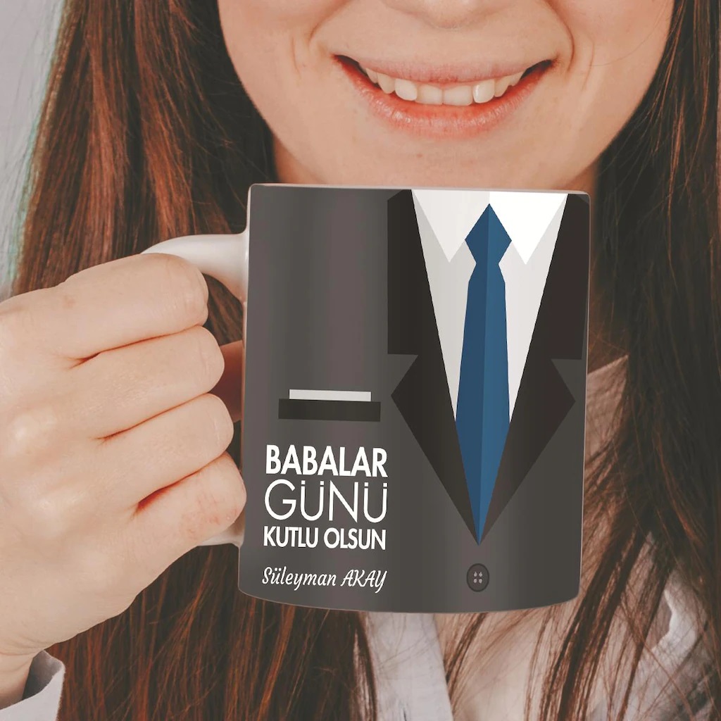 Çınar  Babalar Günü İsme Özel Dekoratif Kupa Bardak
